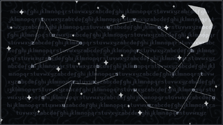 星座与字母表叠加后的结果。